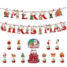 Kit de balão de Natal 42 unidades com cobertura de bolo Banner