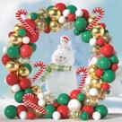 Kit de balão de Natal Garland Arch, 120 unidades, vermelho, verde Kit de balão de Natal Garland Arch, 120 unidades, vermelho, verde