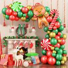 Kit de balão de Natal Garland Arch 84 unidades com Gingerbread Man