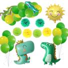 Kit de balão Dinosaur 31 peças de folha de látex com banner Kit de balão Dinosaur 31 peças de folha de látex com banner