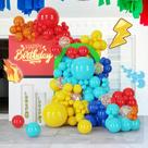 Kit de balão ECEAE de 142 peças de cor primária para circo e carnaval