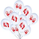 Kit de balão, impressão manual, pegada, 12 cm, látex, 10 unidades Kit de balão, impressão manual, pegada, 12 cm, látex, 10 unidades