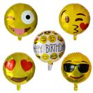 Kit de balão Mylar Gold de 18 polegadas, 5 peças com design de expressão Kit de balão Mylar Gold de 18 polegadas, 5 peças com design de expressão