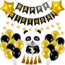 Kit de balão Panda Birthday 26 peças de papel alumínio de látex rosa com acessório Kit de balão Panda Birthday 26 peças de papel alumínio de látex rosa com acessório