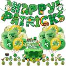 Kit de balão Patrick's Day Party 39 unidades de confete de látex verde