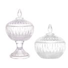 Kit De Baleiros Potiches Decorativos Com Tampa Queen Delicado 15cm