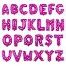Kit de balões, 26 unidades, Mylar Rose Red, 16 polegadas, 26 letras