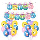 Kit de balões: balões de látex Happy Easter, 25 unidades com banner