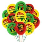 Kit de balões Black History Month, 18 unidades, vermelho, verde, amarelo