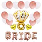 Kit de balões Bride Diamond Ring 29 unidades de Mylar e Latex Wed Kit de balões Bride Diamond Ring 29 unidades de Mylar e Latex Wed