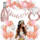 Kit de balões Bride To Be, 45 unidades de balões de confete em folha de látex Kit de balões Bride To Be, 45 unidades de balões de confete em folha de látex