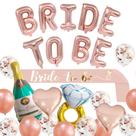 Kit de balões Bride To Be Party, 26 unidades de balões de látex de alumínio Kit de balões Bride To Be Party, 26 unidades de balões de látex de alumínio