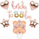Kit de balões Bride to be Rose Gold 18 unidades de látex Mylar