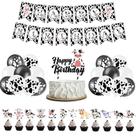 Kit de balões Cow Birthday 36 balões de látex com banner