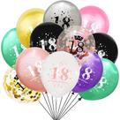 Kit de balões de 18º aniversário, 12 unidades de balões de látex multicoloridos