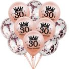 Kit de balões de aniversário em ouro rosa, 30 látex, 12 polegadas, 10 unidades Kit de balões de aniversário em ouro rosa, 30 látex, 12 polegadas, 10 unidades