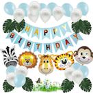 Kit de balões de aniversário Feliz Aniversário 36 unidades de látex Mylar Monk