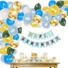 Kit de balões de aniversário Feliz Aniversário 65 unidades de látex 30 cm Kit de balões de aniversário Feliz Aniversário 65 unidades de látex 30 cm