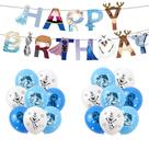 Kit de balões de aniversário Feliz Aniversário Azul Branco x25
