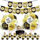Kit de balões de festa de aposentadoria com banner e cobertura de cupcake