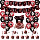 Kit de balões de Halloween: balões de látex para festas, 38 unidades com banner