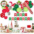 Kit de balões de Natal Merry 53 unidades de látex de 12 polegadas com banner