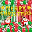 Kit de balões de Natal Merry 65 unidades de balões com letras Mylar Kit de balões de Natal Merry 65 unidades de balões com letras Mylar