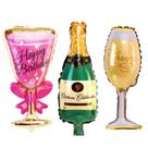 Kit de balões de vidro de vinho Mylar Fruit Balons para festa (3 unidades)