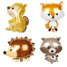 Kit de balões Forest Animal Hedgehog Raccoon Fox Squirrel x4 Kit de balões Forest Animal Hedgehog Raccoon Fox Squirrel x4