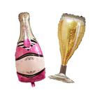 Kit de balões, garrafa e copo de champanhe rosa Mylar x2 Kit de balões, garrafa e copo de champanhe rosa Mylar x2