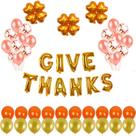 Kit de balões Gold Thanks Giving, 47 peças de confete em folha de látex