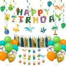 Kit de balões Jungle Birthday Party 69 unidades de látex e papel alumínio