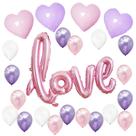 Kit de balões Love de 18 polegadas em forma de coração multicolorido x13