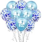 Kit de balões Oh Baby Blue Elephant Latex, 10 unidades