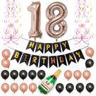 Kit de balões para 18º Feliz Aniversário, 26 unidades de balões de látex