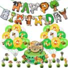 Kit de balões para animais da selva 43 unidades Bola de látex de 30 cm Kit de balões para animais da selva 43 unidades Bola de látex de 30 cm