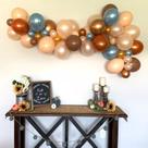 Kit de balões para aniversário de bebê, 55 unidades de balões de látex Kit de balões para aniversário de bebê, 55 unidades de balões de látex