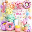 Kit de Balões para Festa GLANFOIO 178 Peças Tema Donut Kit de Balões para Festa GLANFOIO 178 Peças Tema Donut
