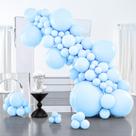 Kit de Balões Pastel Azul - 127 Unidades em Tamanhos Variados
