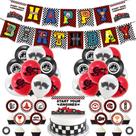 Kit de balões Racing 38 balões de látex vermelhos e pretos