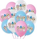 Kit de balões Surprise Babyarty 16 Latex de 12 polegadas com corda