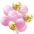 Kit de balões Team Bride, 12 cm, lantejoulas de látex, 10 unidades Kit de balões Team Bride, 12 cm, lantejoulas de látex, 10 unidades