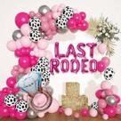 Kit de balões Western Cowboy Pink 131 peças com LAS Rodeo