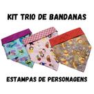 Kit de Bandana de cachorro Personagens - Bandana para cães Animaliê