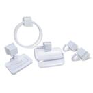 Kit De Banheiro 5 Peças Acessório Preto Branco Arqplast 1 Un
