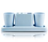 Kit de Banheiro com 4 Peças Lifestyle Jacki Design Azul Kit de Banheiro com 4 Peças Lifestyle Jacki Design Azul
