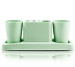 Kit de Banheiro com 4 Peças Lifestyle Jacki Design Verde Kit de Banheiro com 4 Peças Lifestyle Jacki Design Verde
