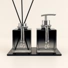 Kit De Banheiro Lavabo Luxo Cubo De Vidro Difusor + Sabonete + Bandeja