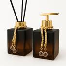 Kit De Banheiro Lavabo Sabonete Liquido + Difusor Cubo 250ml Vidro Luxo