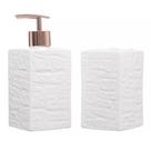 Kit de banheiro porcelana com 2 peças branco decoração lavabo